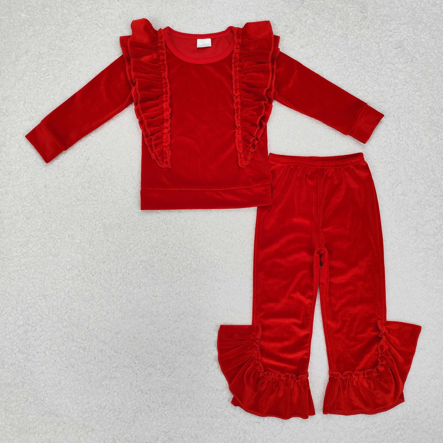 Baby Girls Red Velvet Outfit
