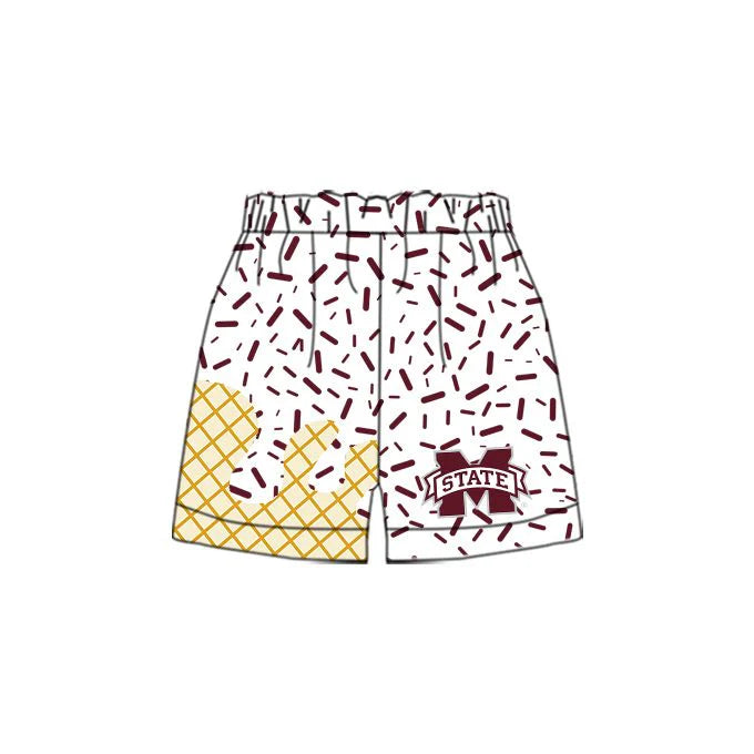 Baby Boys Ice Cream Drip Mississippi Team Sports Shorts 5 MOQ
