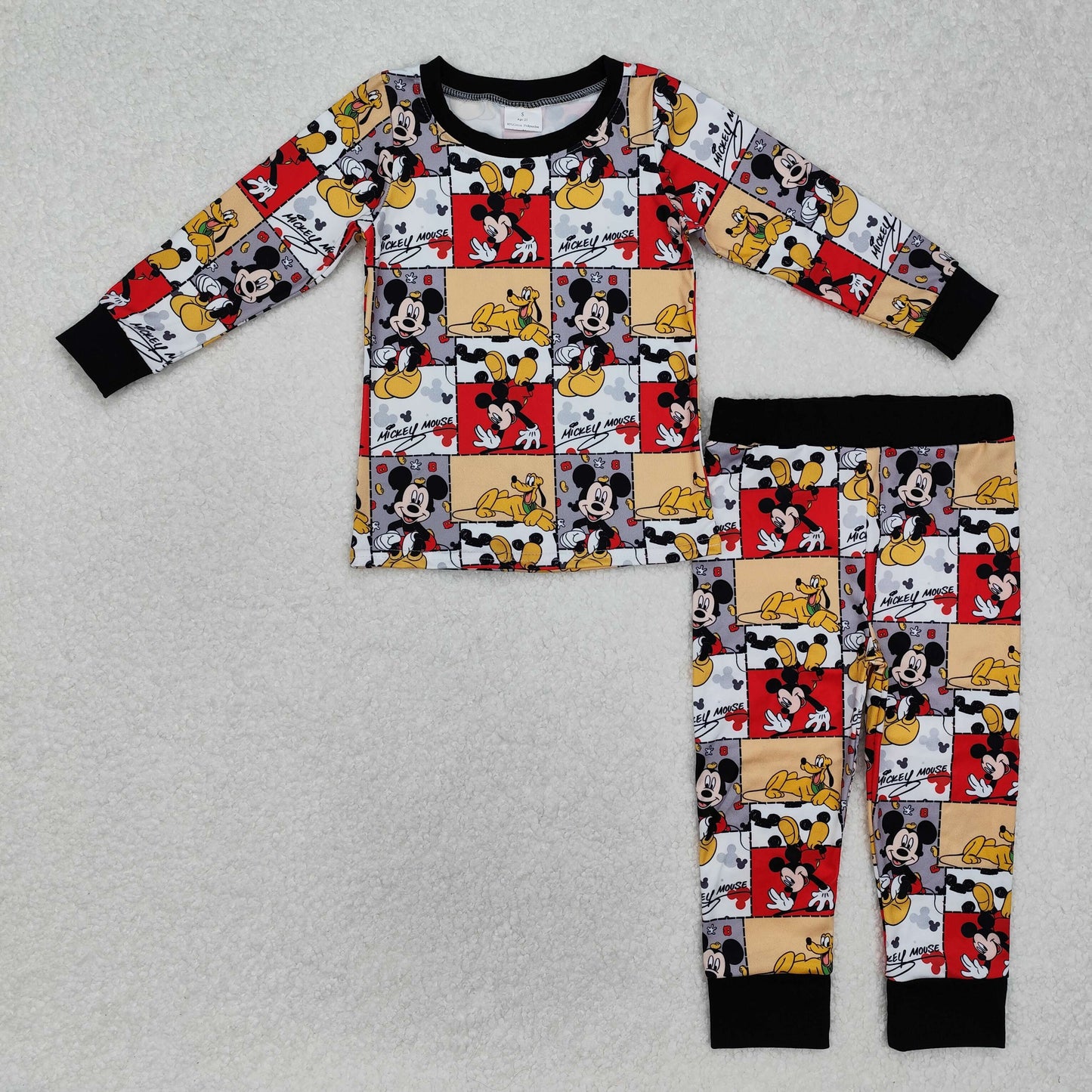 Baby Boys Cartoon Mouse Long Sleeve Pajama Set