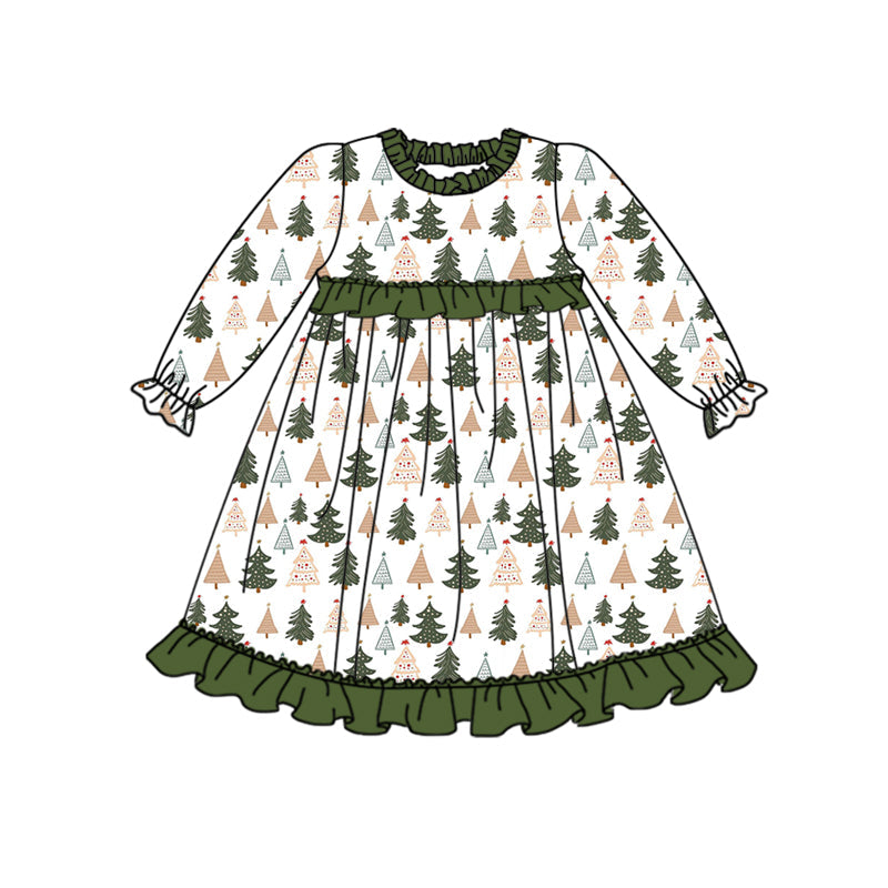 Baby GIrls Christmas Tree Dress Pre-order 3 MOQ
