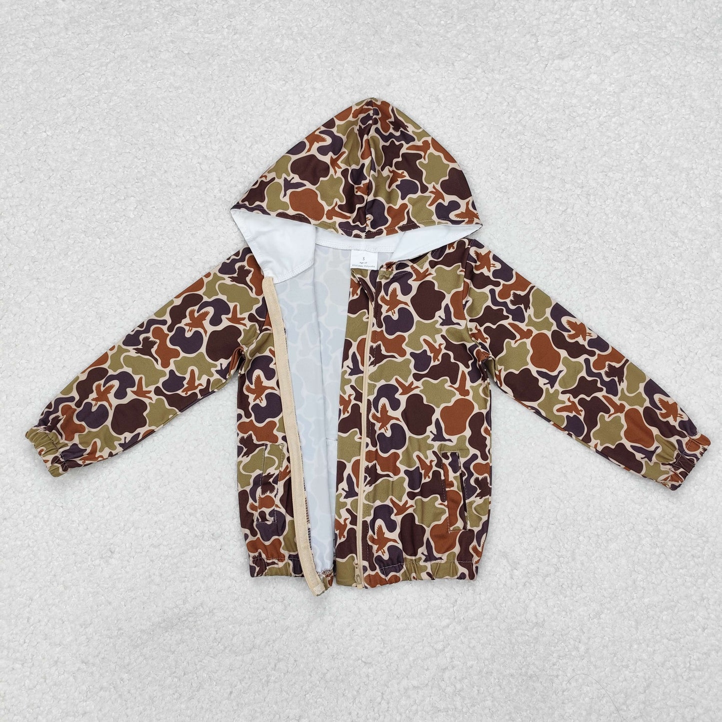 Baby Boys Brown Camo Long Sleeve Hoodie Top