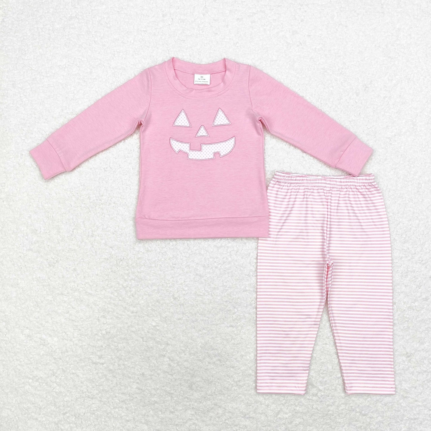 Toddler Girls Halloween Pumpkin Pink Outfit