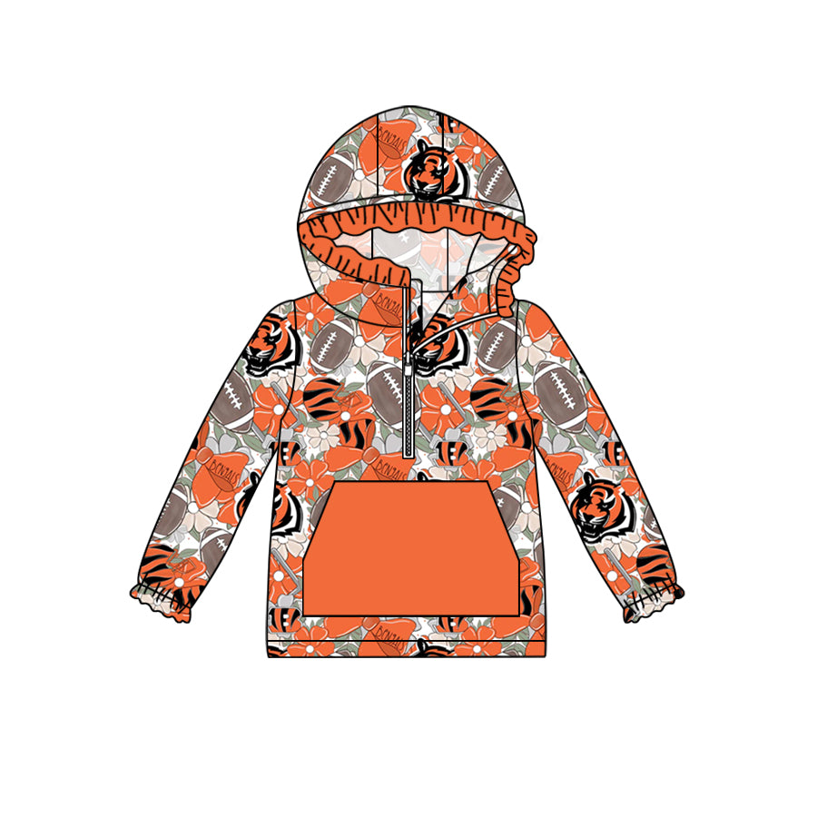 Baby Girls Sport Team Tiger Hoodie Top Preorder 3 MOQ