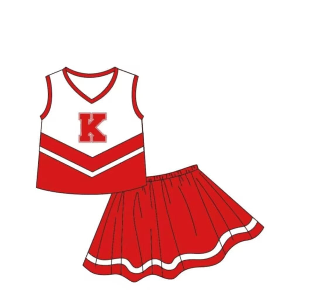 Baby Girls Sport Team Red Skirt Set Pre-order Deadline :21th Aug