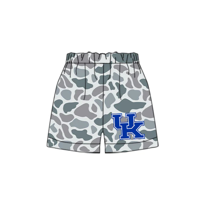 Preorder 5 MOQ Baby Boys Grey Camouflage UK Team Sports Shorts