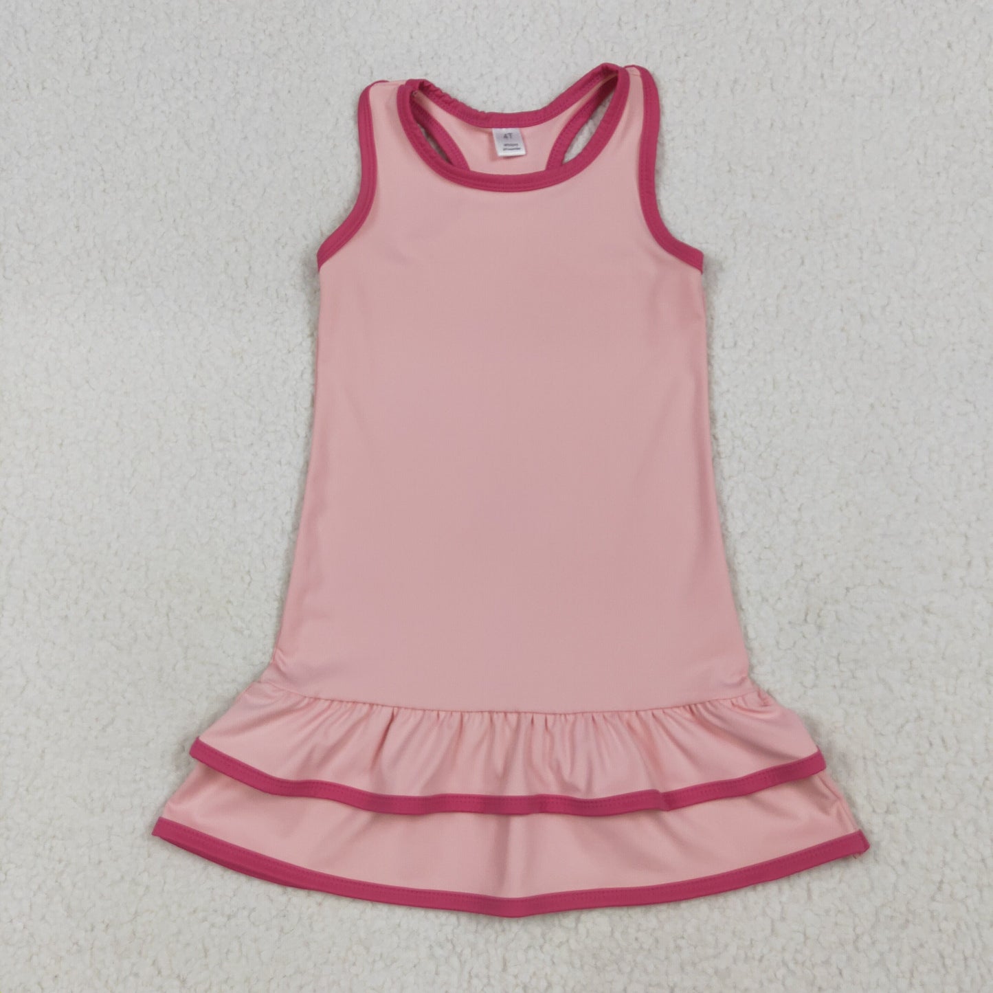 GSD2630 Kids Girls Pink Sleeveless Yoga Dress