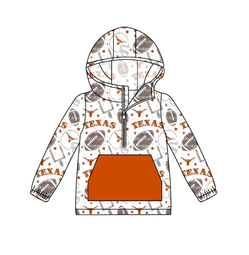 Baby Boys Sport Team Texas Hoodie Top Preorder 3 MOQ