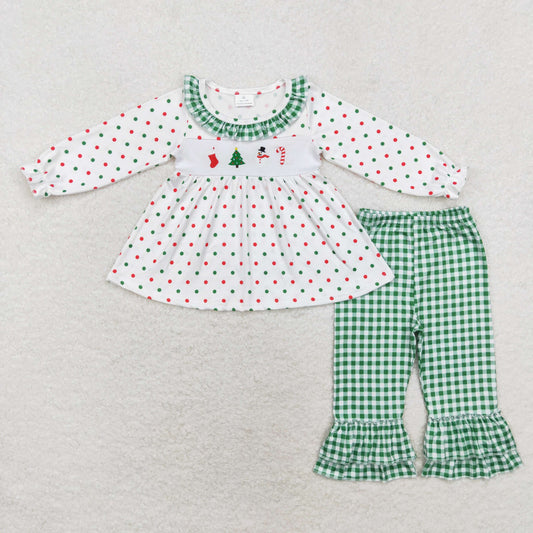 Toddler Girls Outfit Christmas Tree Sonwmen Design