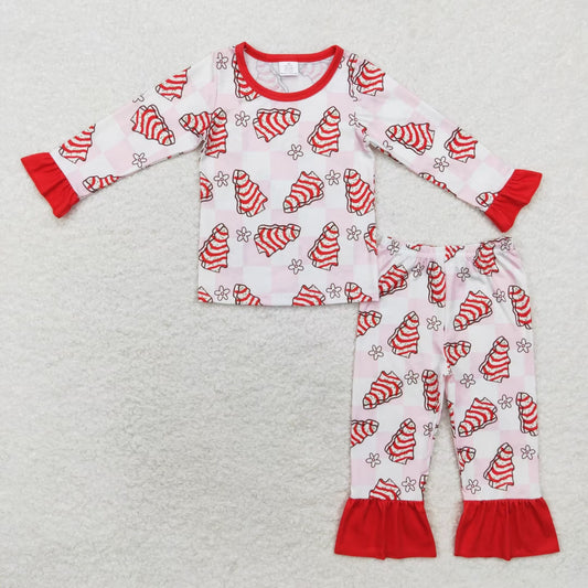 Toddler Girls Pajama Set Christmas Tree Cake