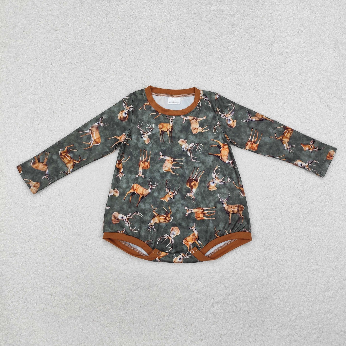 Baby Boys Hutning Deer Long Sleeve Romper