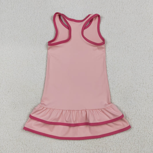 GSD2630 Kids Girls Pink Sleeveless Yoga Dress