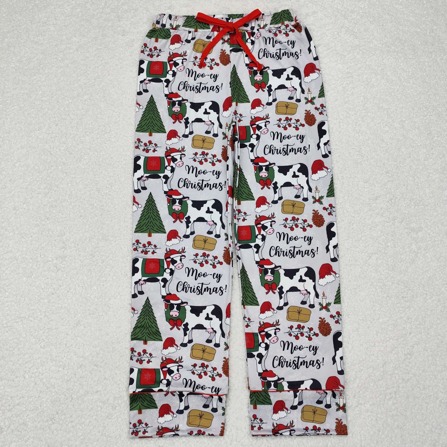 P0492 Adult Women Merry Christmas Cow  Pants