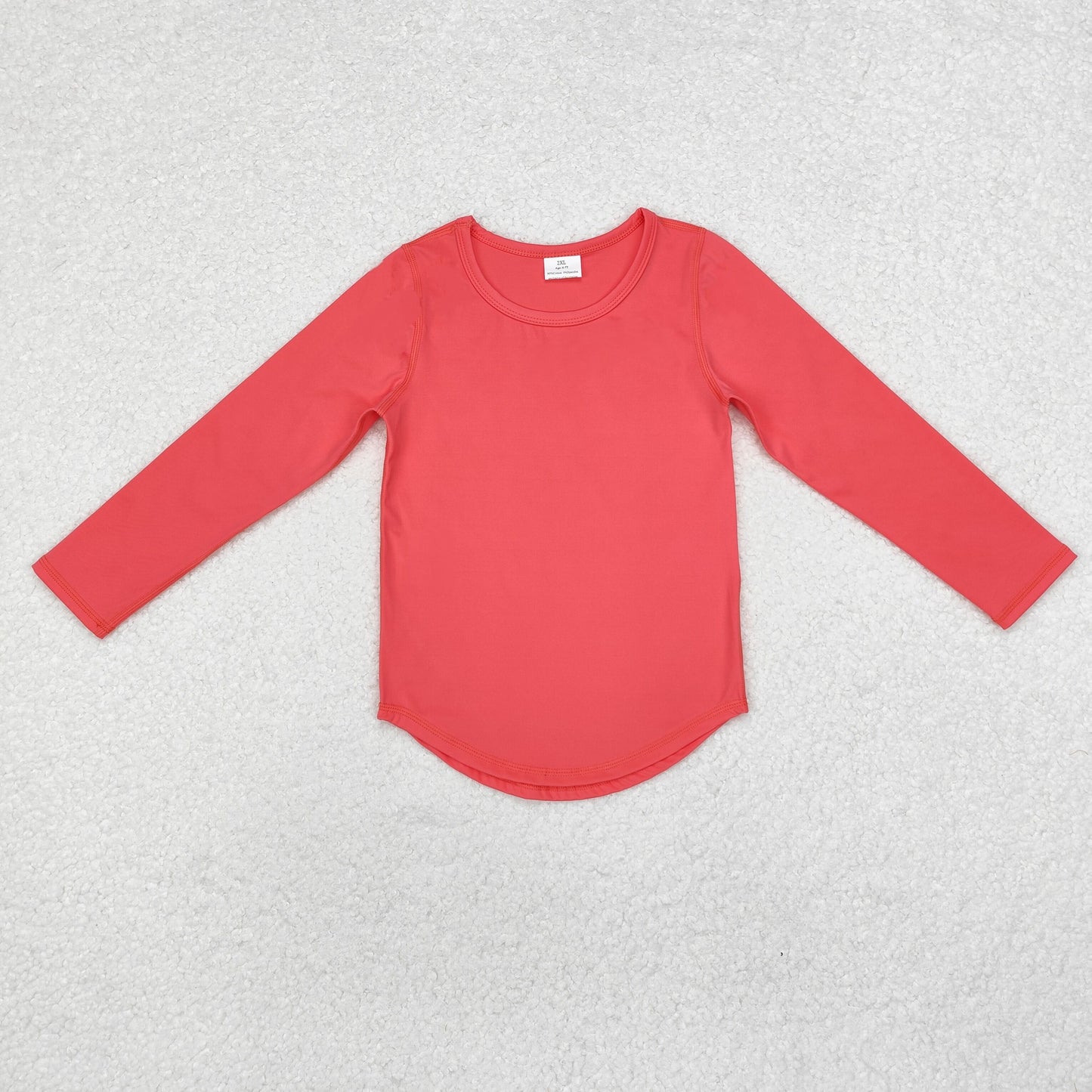 GT0643 Kids Girls Pink Color Long Sleeve T-shirt Top