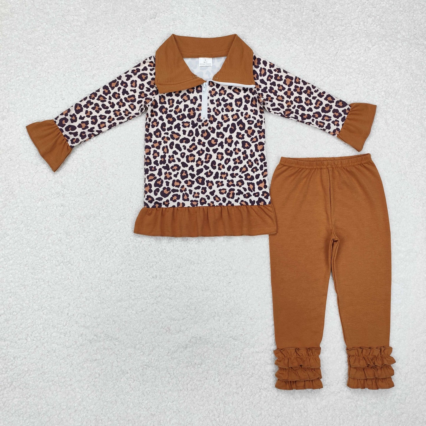 Baby Girls Leoaprd Pullover Top Icing Pants Outfit