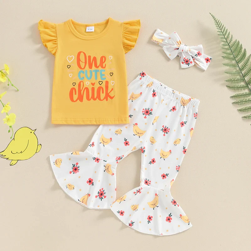 One Cute Chick Bell Bottom Pants Set Preorder 3 MOQ