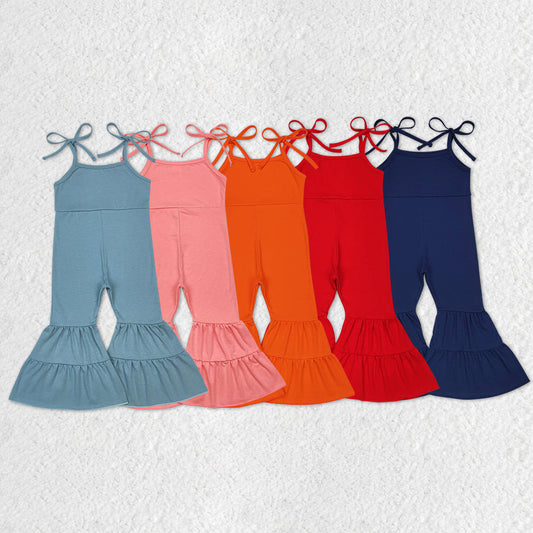 Kids Girls Cotton Light Blue Jumpsuit