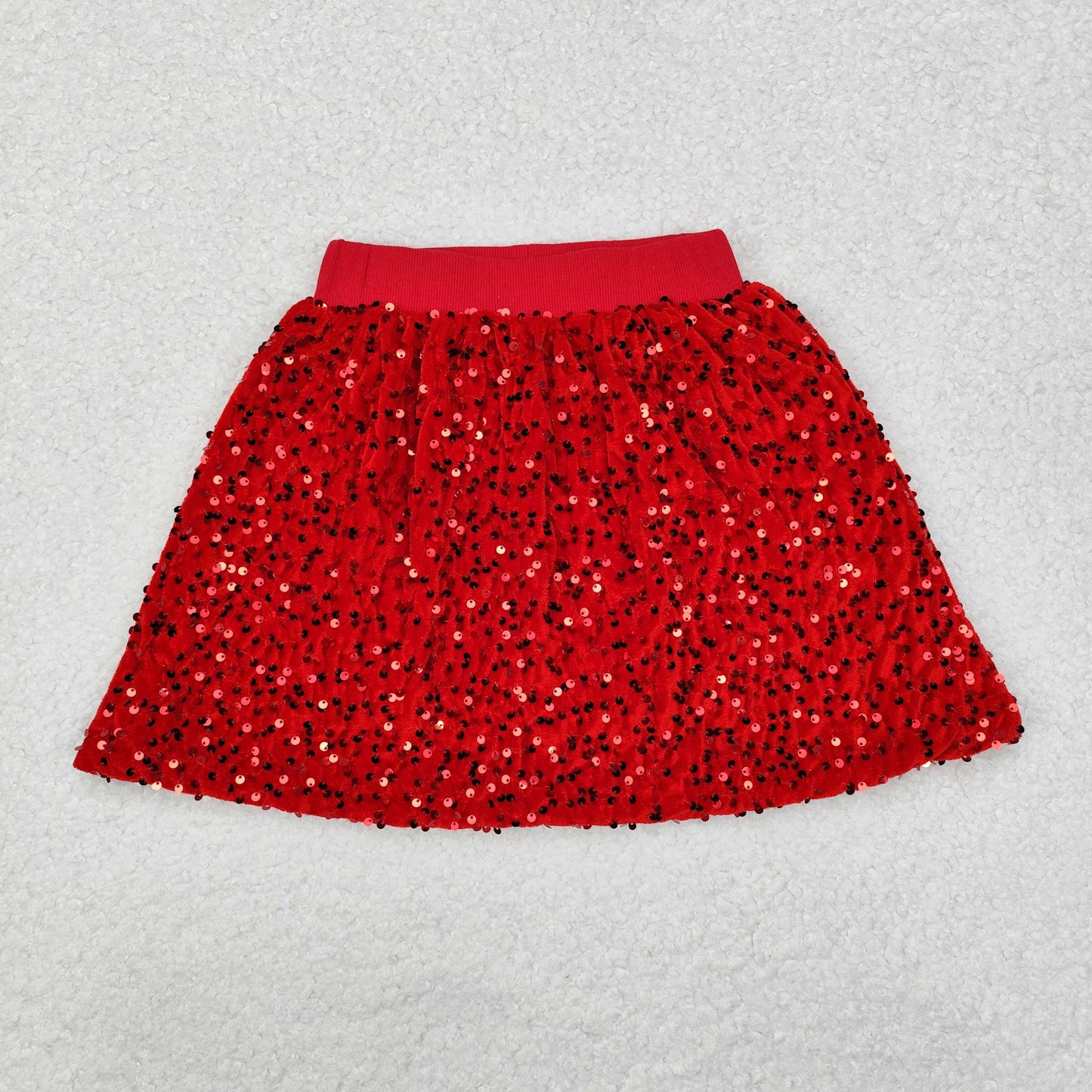 GLK0027 Baby Girls Red Sequin Skirt