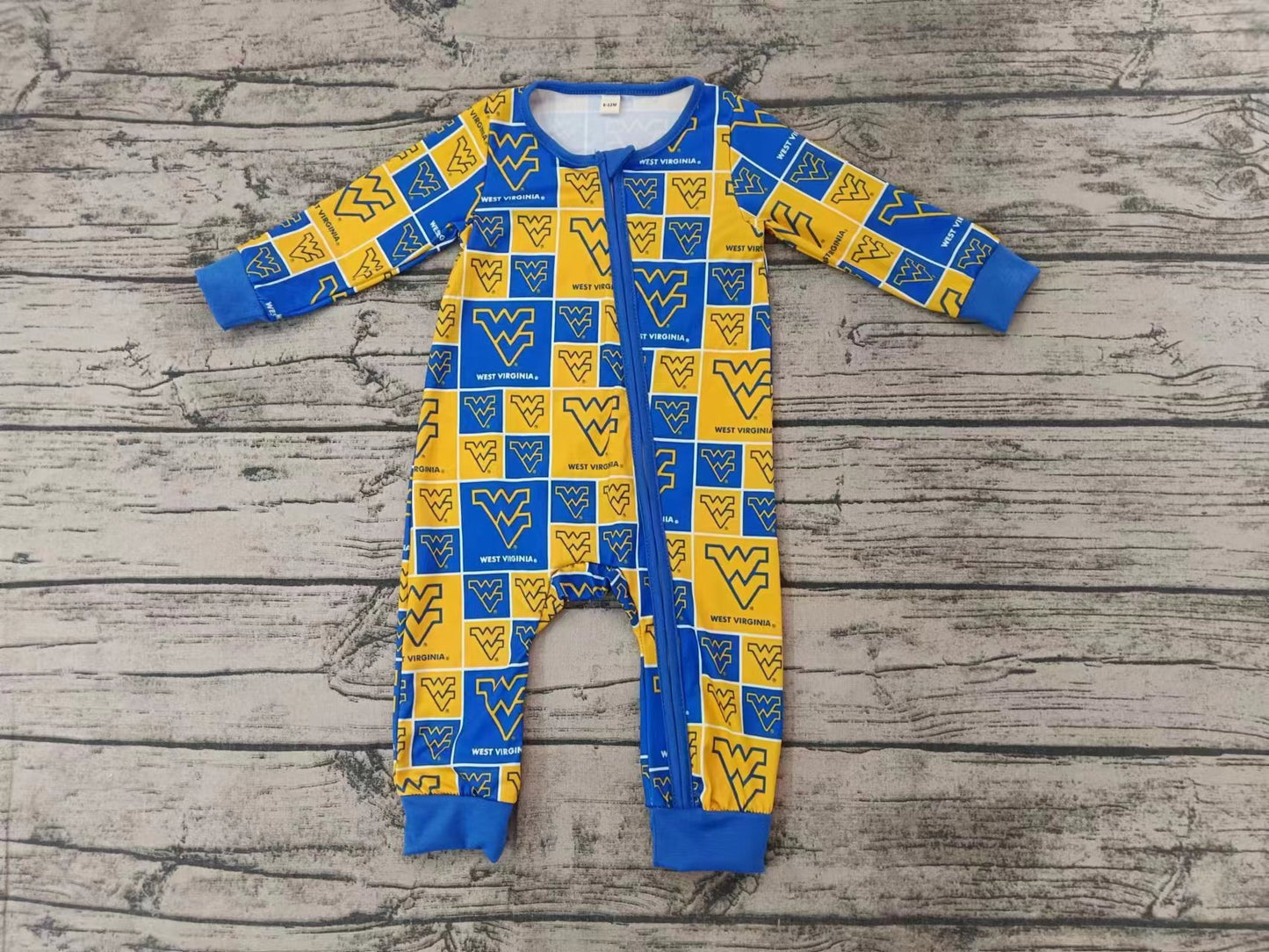 3 MOQ Baby Boys Sport Team Long Sleeve ZIp Romper Pre-order