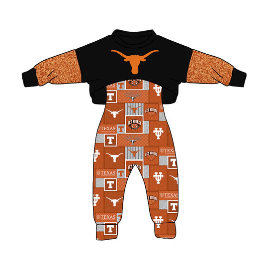 Baby Girls Sport Team  Texas Top Jumpsuit Set Deadline Time :  20th October