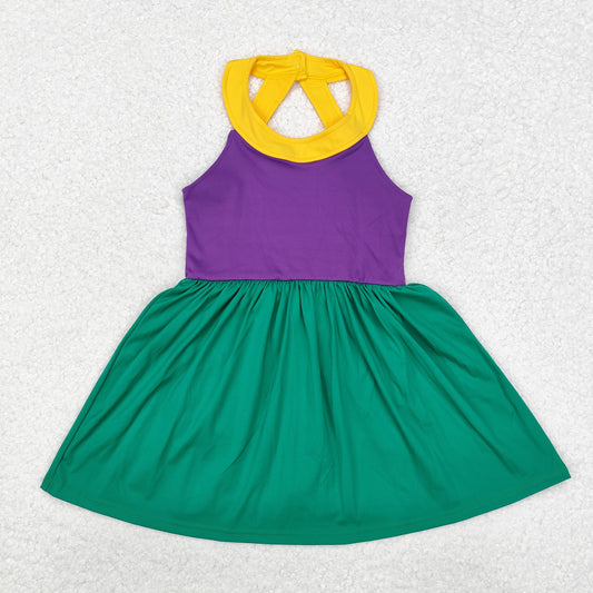 GSD1433 baby Girls Yellow Purple Green Active Dress