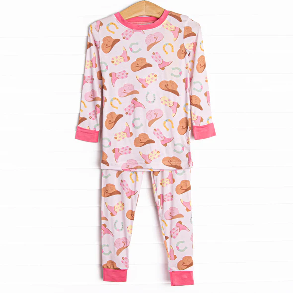 (5MOQ) Baby Girls Western Long Sleeve Pajama Set Pre-order