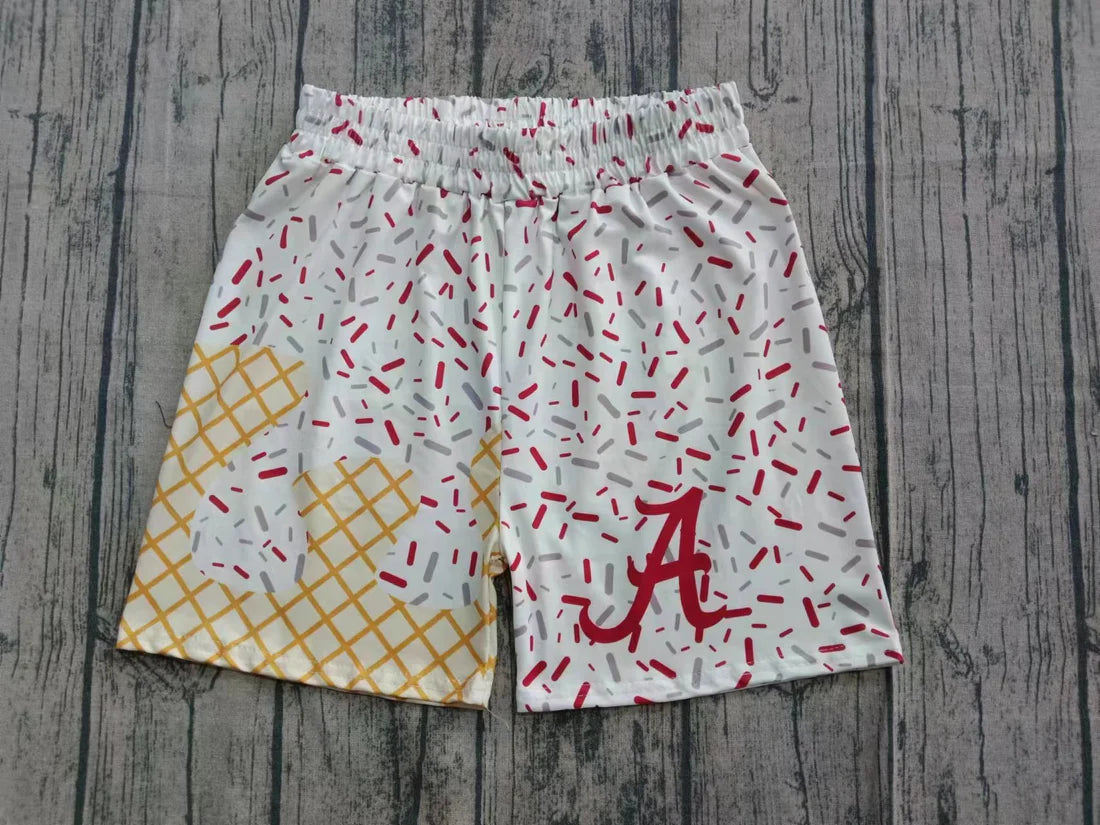 Baby Boys Ice Cream Drip Alabama Team Sports Shorts 5 MOQ
