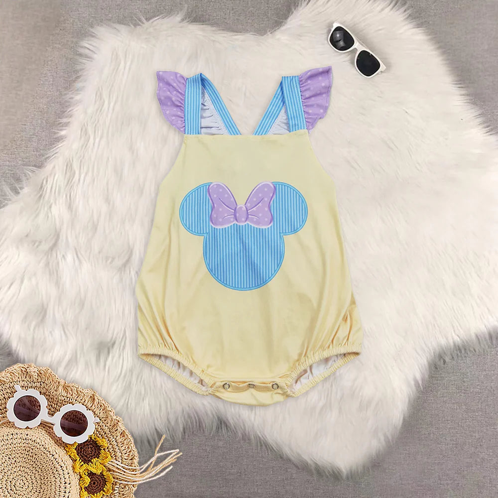 Sibling Baby Summer Cartoon Mouse Shorts Set Romper