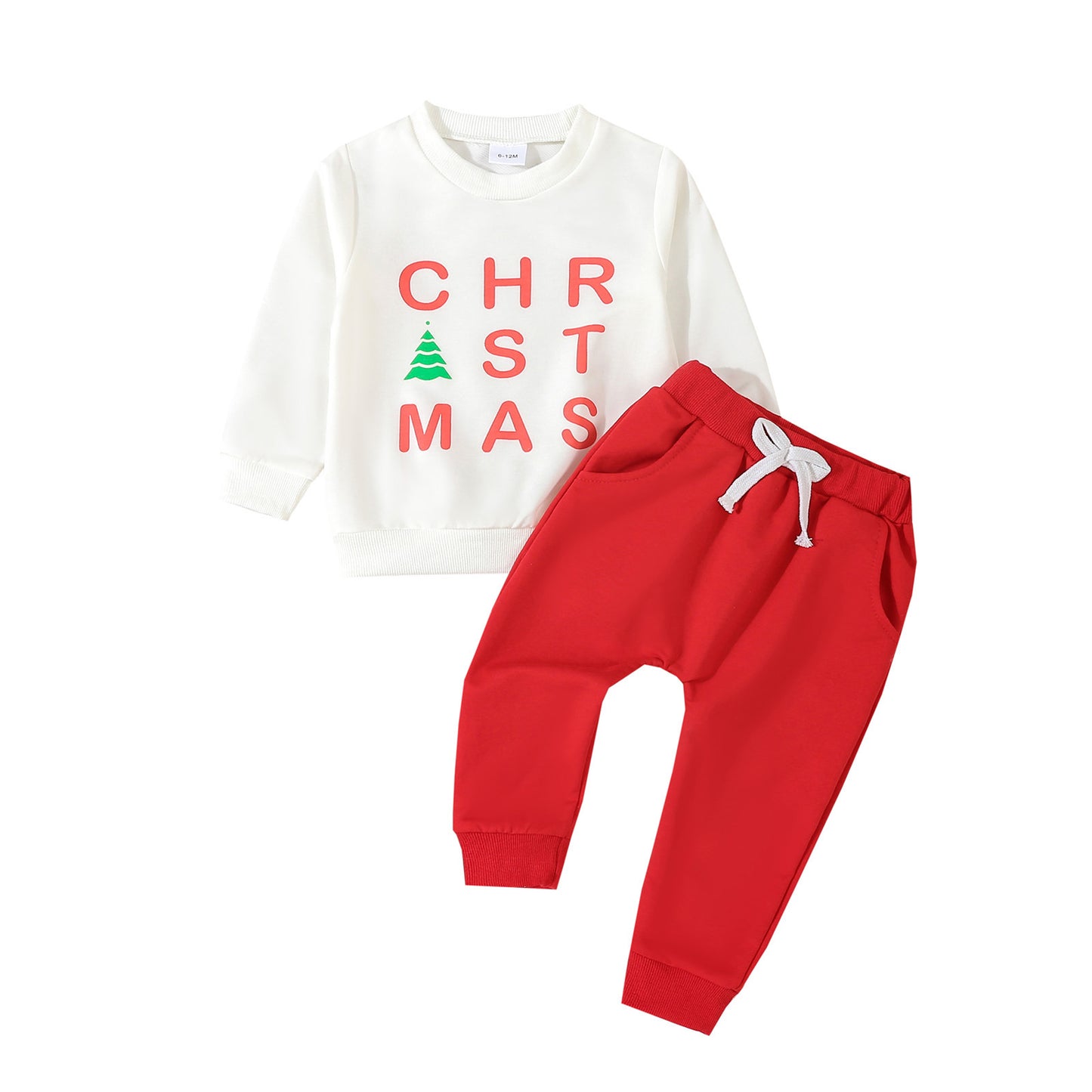 3 MOQ  Baby Boys Christmas Red Pants Outfit Pre-order