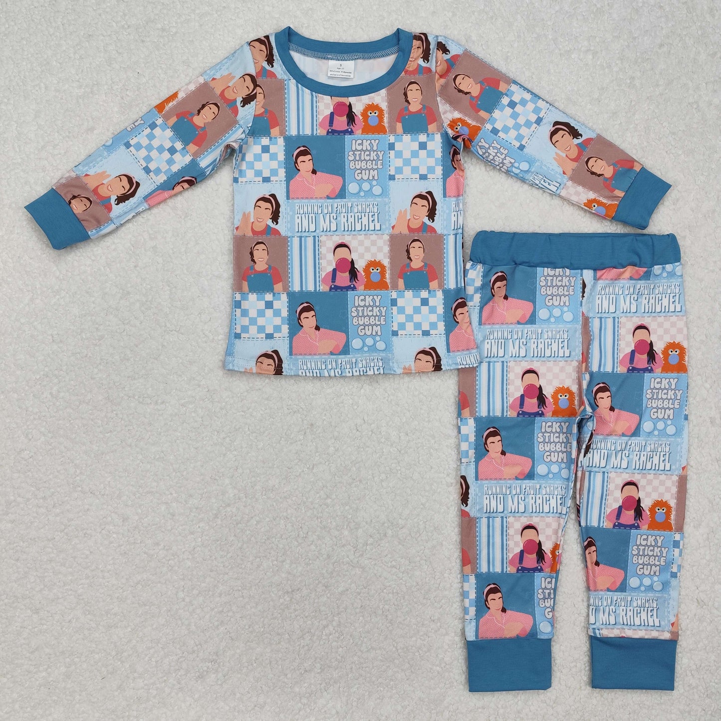 Sibling Baby Kids Learn English Teather Long Sleeves Pajama Set