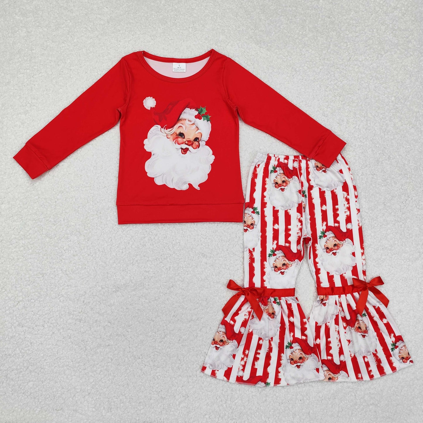 Toddler Baby Girls Christmas Vintage Santa Outfit