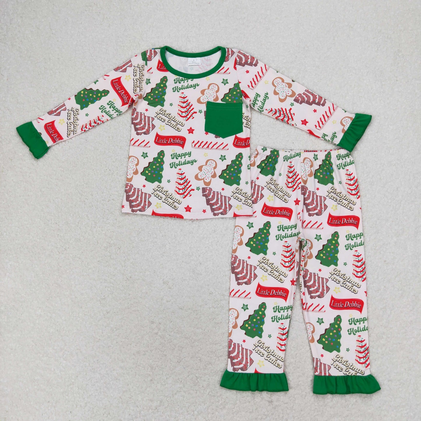 Baby Girls Little Debbie Christmas Tree Cakes Pajama Set