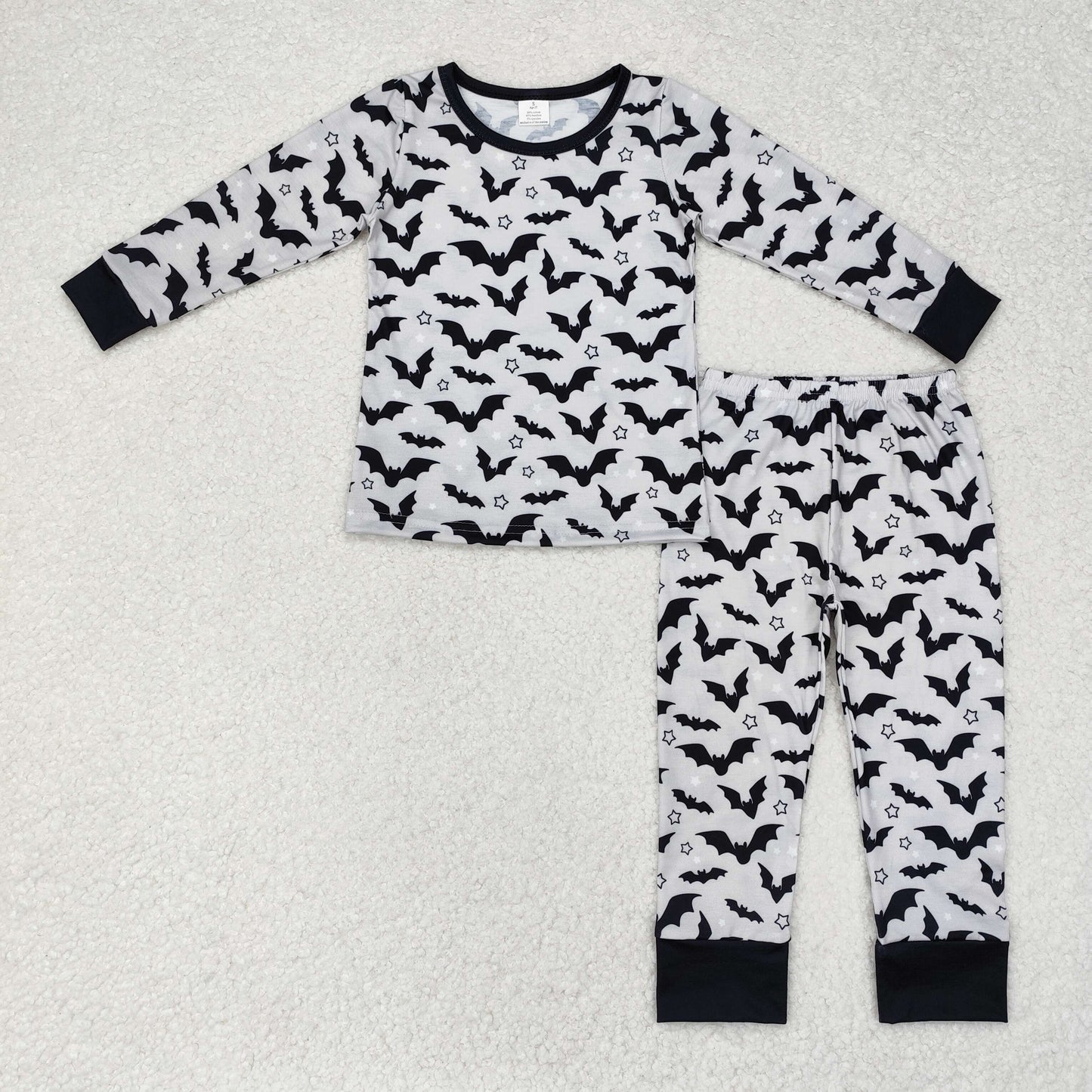 Baby Boys  Bat Gray Color Bamboo Pajama Set