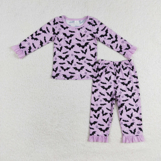 Baby Girls Bat Purple  Color Pajama Set