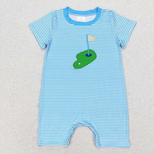 Newborn Baby Boys Embroidery Golf Romper