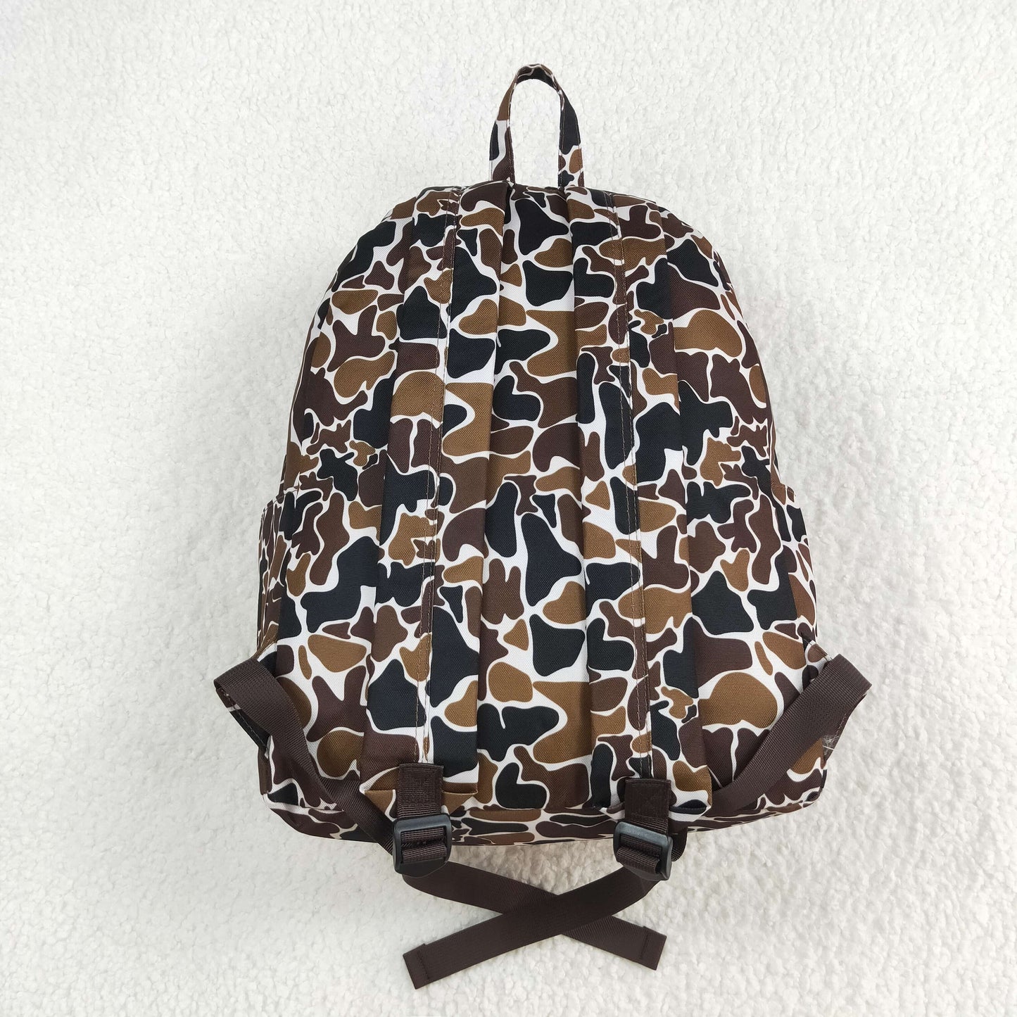 BA0236 Baby Kids Brown Camo Backpack School Book Bags