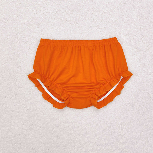 Newborn Baby Orange Solid Color Cotton Bummie