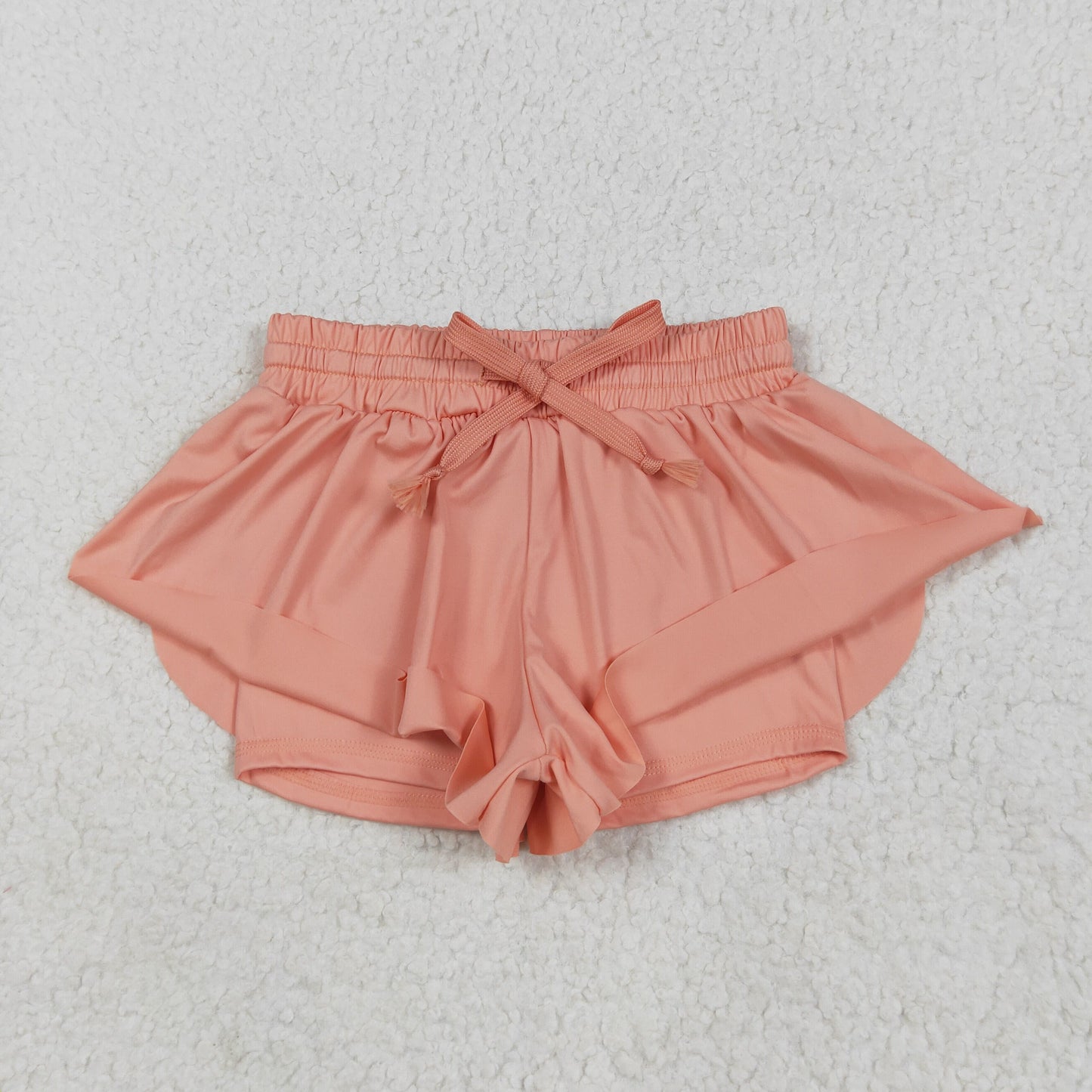 SS0547 Baby Girls Peach Skort Shorts Yoga Bottoms