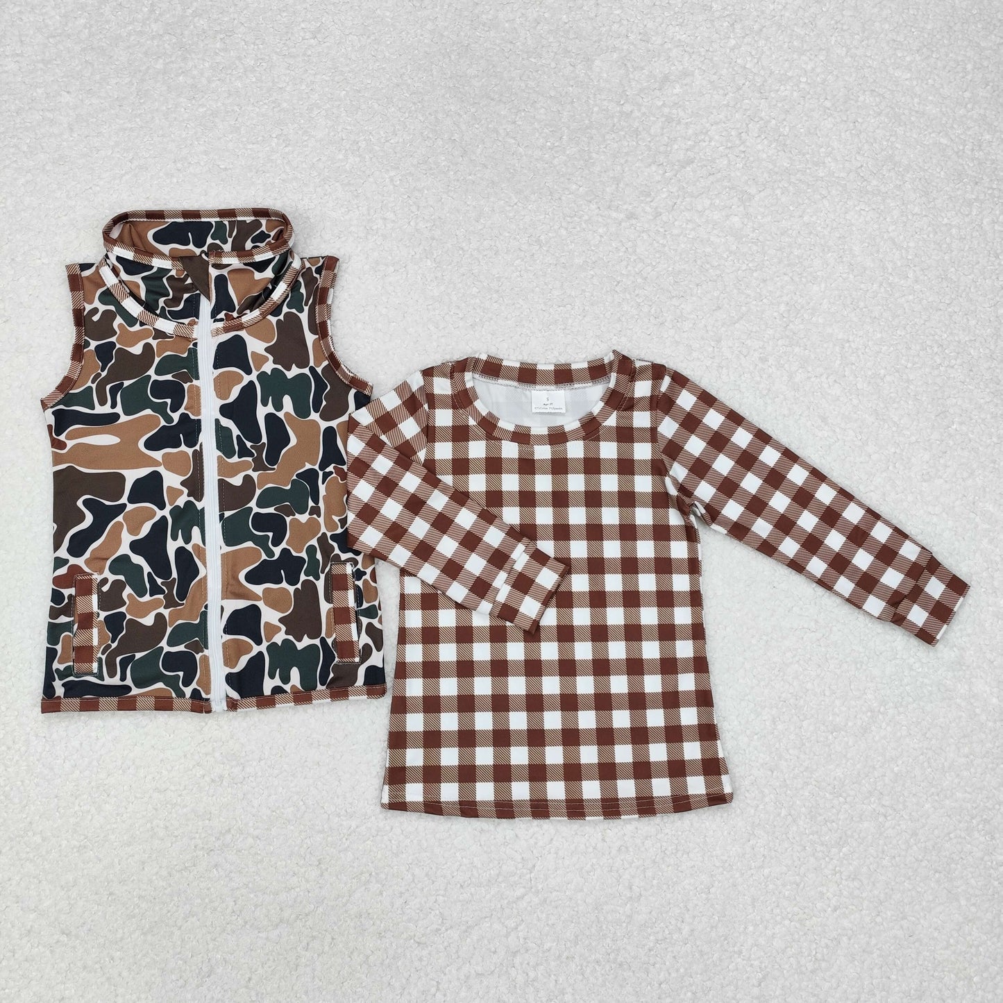 Toddler Baby  Camo Sleeveless Vest + Top Set