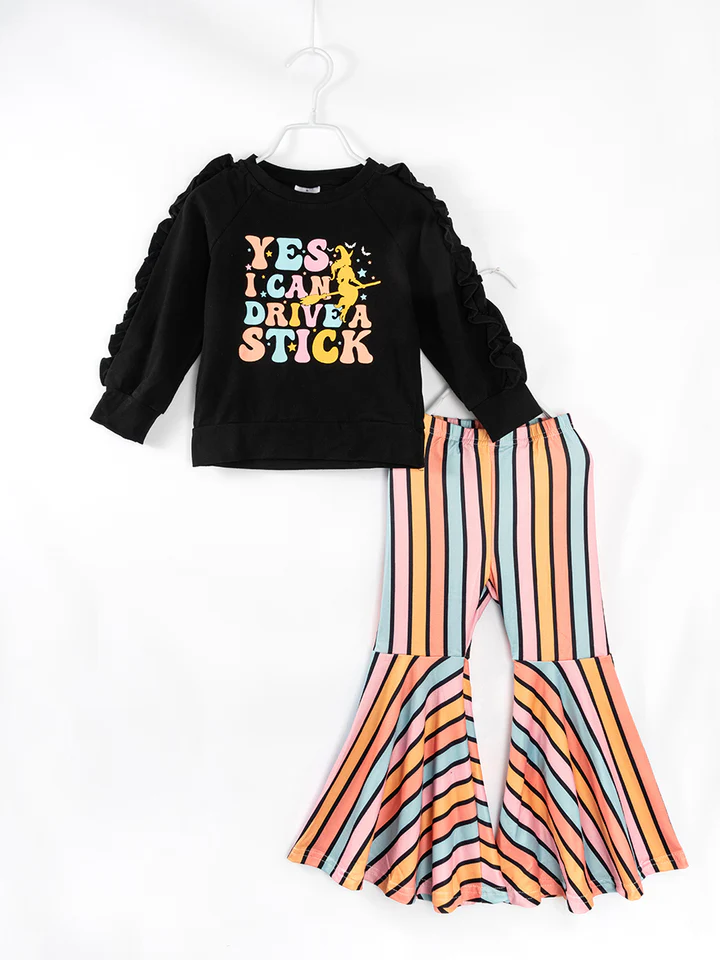 Yes I can Driver Stick Bell Bottom Pants Set Preorder 3 MOQ