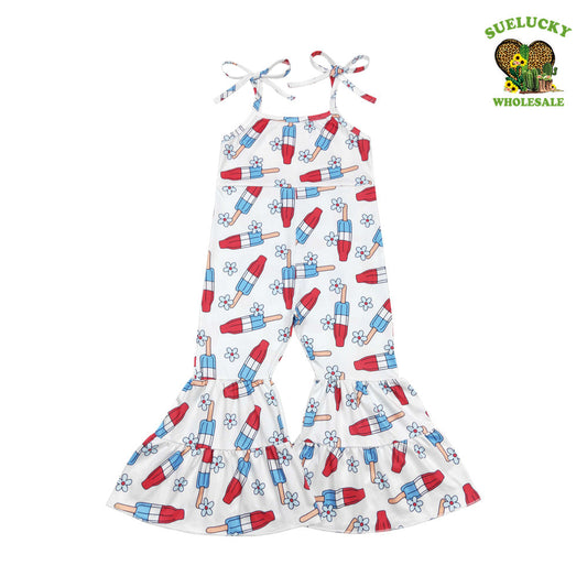 Baby Girls July 4th Popsicle Jumpsuit