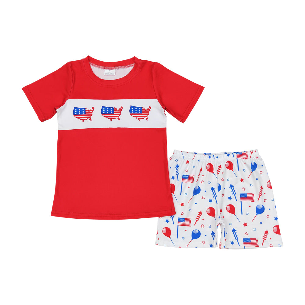 Summer Baby Boys July 4th Patriotic Shorts Set