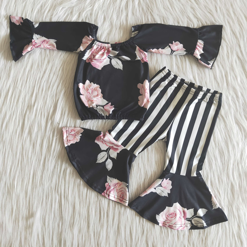 Black Floral Set