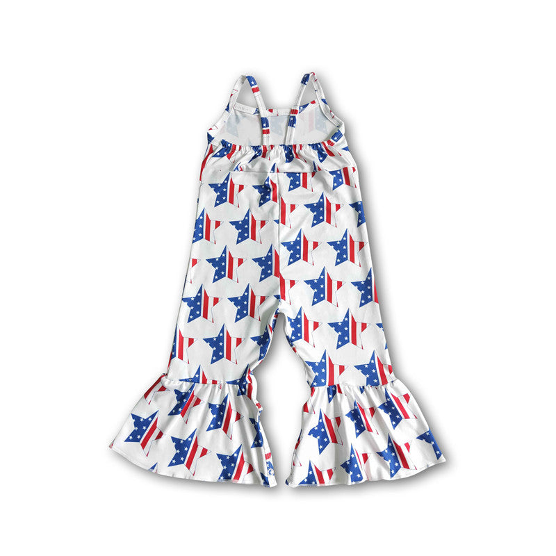 SR0057 Baby Girls July 4th Jumpsuit