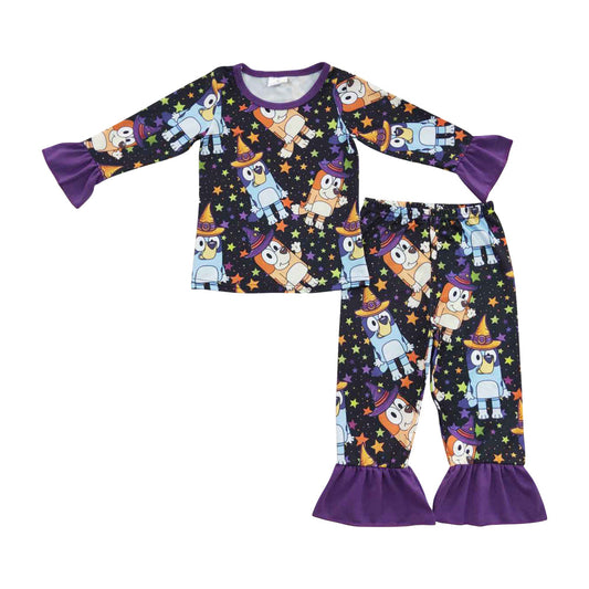 GLP0660 Baby Girls Cartoon Dog Halloween Pajamas Set