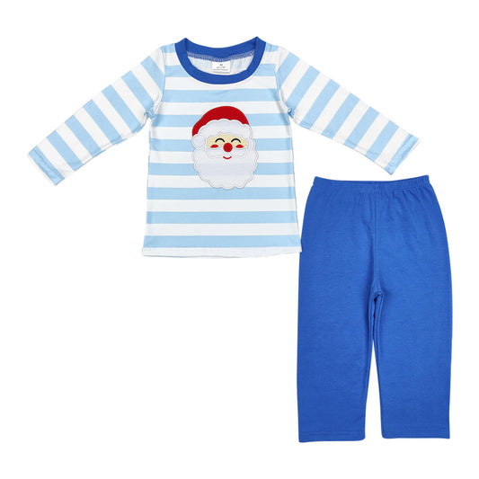 BLP0810 Baby Boys Chrismtas Embroidery Santa Pants Outfit