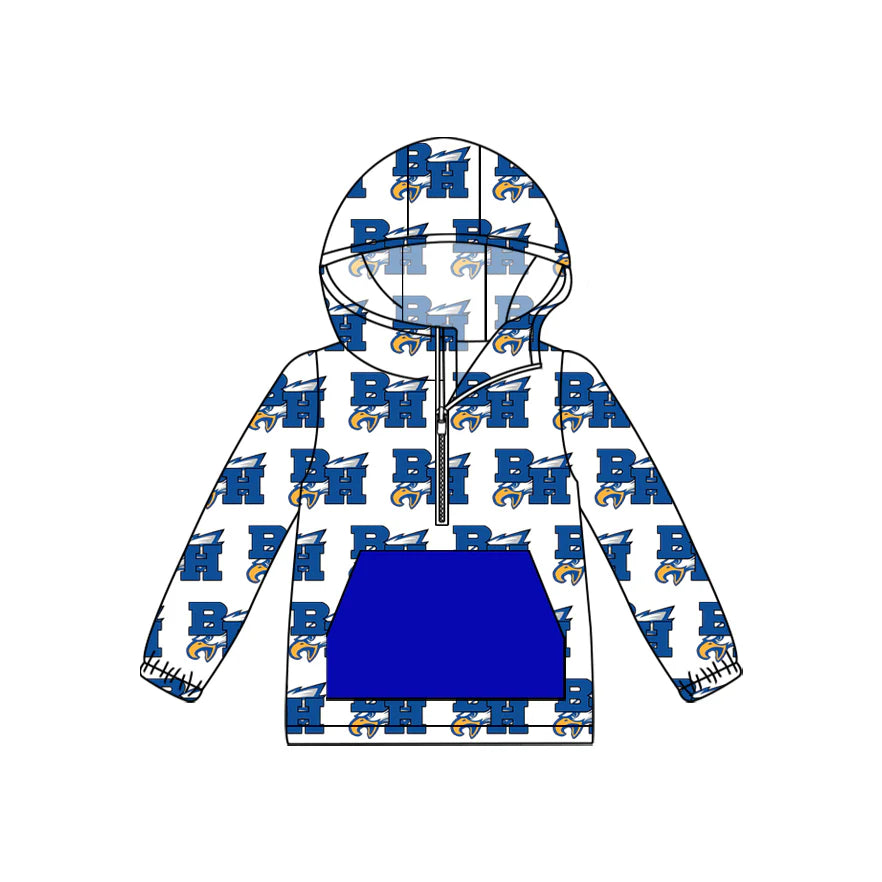 Preorder 5 MOQ Baby Boys Football Team BH Long Sleeve Hoodie Top