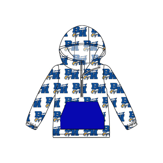 Preorder 5 MOQ Baby Boys Football Team BH Long Sleeve Hoodie Top