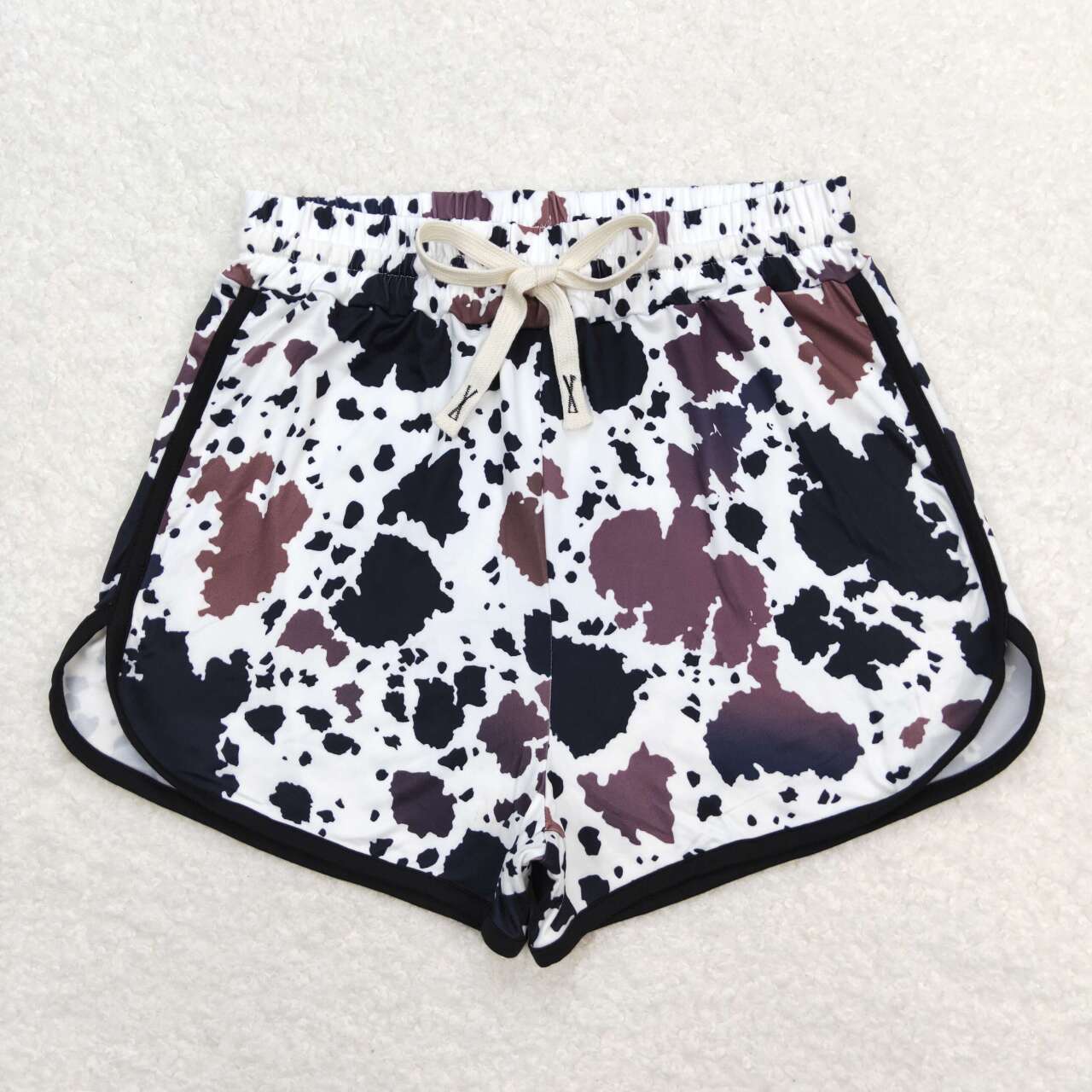 SS0221 Adult Women Cow Milk Silk Shorts