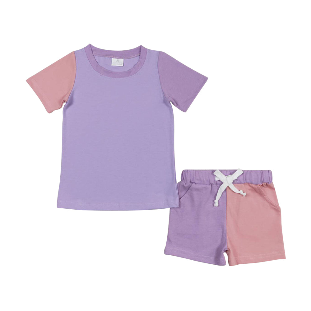 Summer Baby Girls Cotton Patch Shorts Set