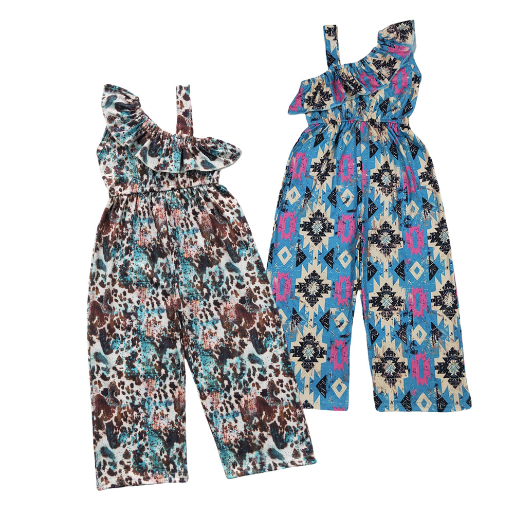 Toddler  Girls Sibling Summer Western Jumpsuit